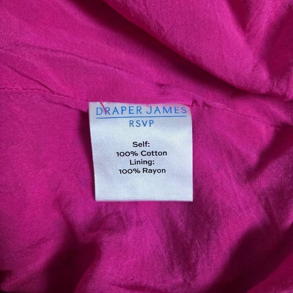 Draper James Womens Eyelet Ruffle Top Sz XXL Pink Sleeveless Boho Peasant Preppy - Picture 5 of 7